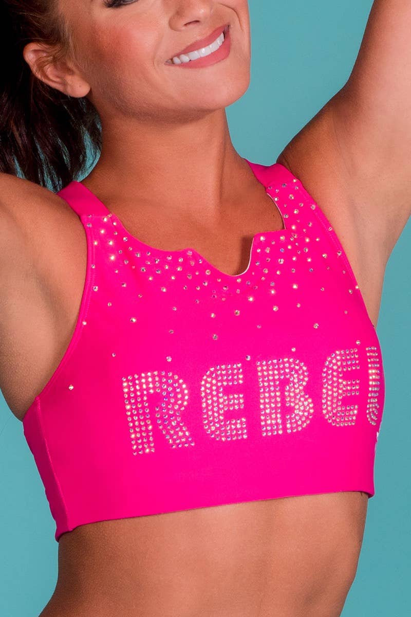 On the Go Sports Bra in Navy Crystal – Rebel Athletic