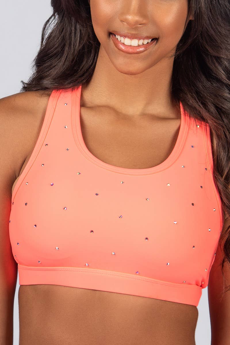 Brand New Rockwear High Impact Womens Size M Sports Bra in Coral Colour (s)