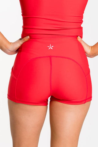 Iconic Compression Shorts in Red