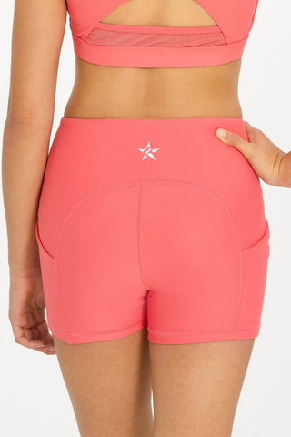 Iconic Compression Short in Sweet Coral