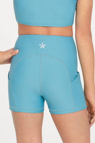 Iconic Compression Short in Arctic Blue