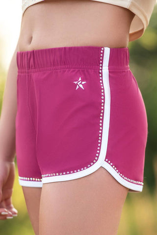 Pocket Lounge Shorts in Cranberry Camp