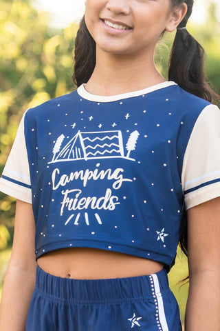 Cropped Tee in Camping Friends