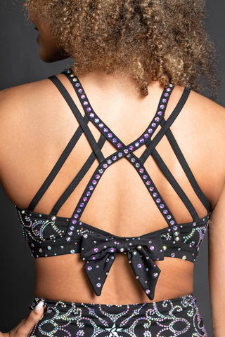 Crystal Couture Bow Sports Bra