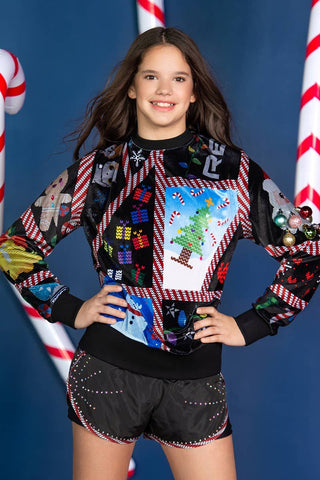 Velvet Pullover in Holiday Cheer