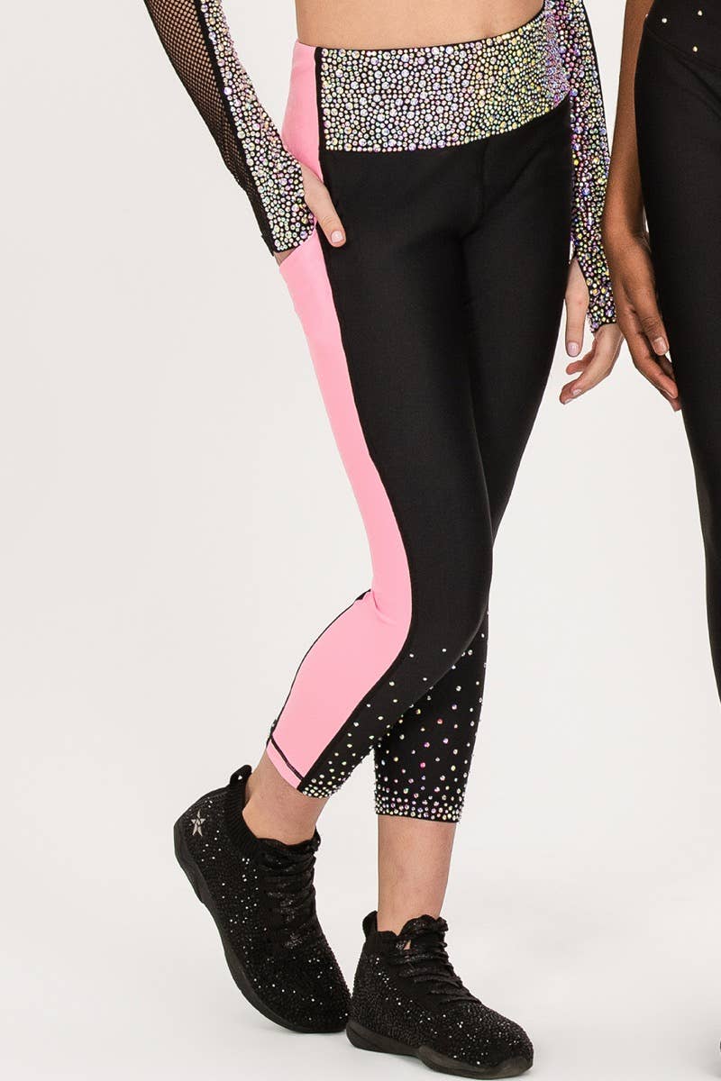 Pink Leopard Leggings, Pink Leopard Gym Leggings 