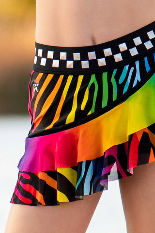 Funky Compression Short in Rainbow Vibes