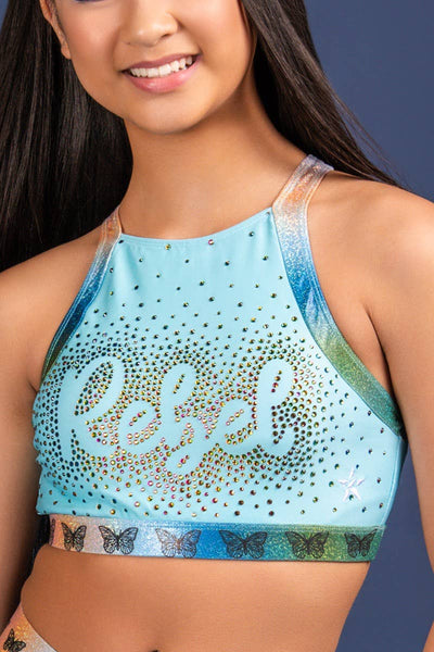 Jayla Sports Bra in Turquoise Butterfly – Rebel Athletic