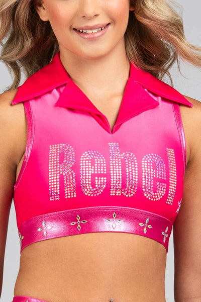 Woods Collared Sports Bra in Hot Pink – Rebel Athletic