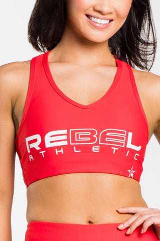 Rebel Athletic Hot Pink Bling Sports Bra Adult Medium