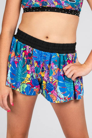 Flowy Athletic Short in Paradise Passion