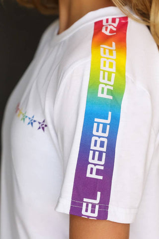 Unisex Rebel Pride Tee in White