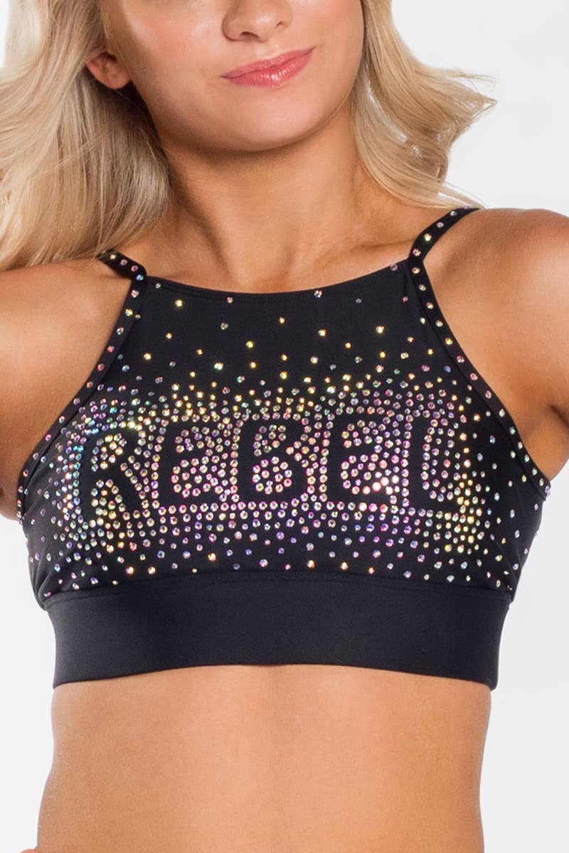 On the Go Sports Bra in Navy Crystal – Rebel Athletic